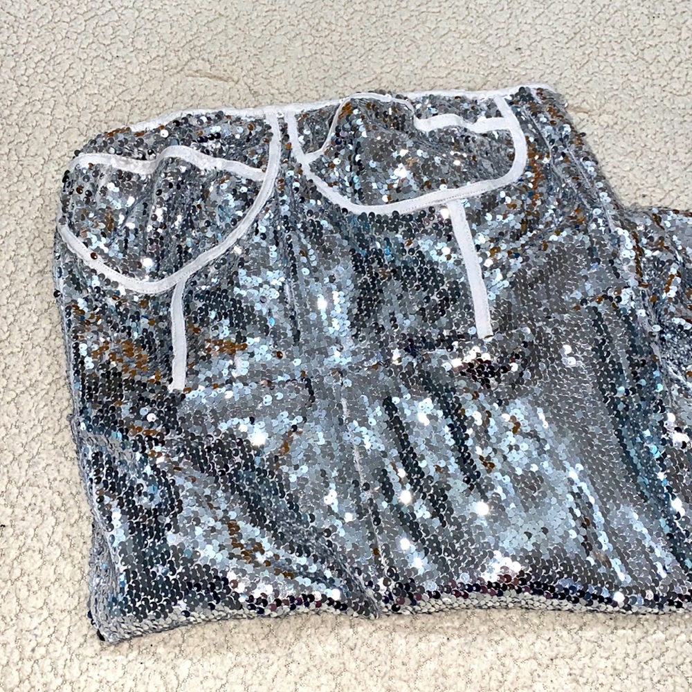Silver sequin jumpsuit